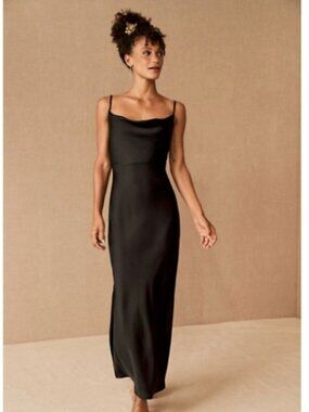 bhldn louisa satin charmeuse midi dress BHLDN Louisa Satin Charmeuse Midi Dress
